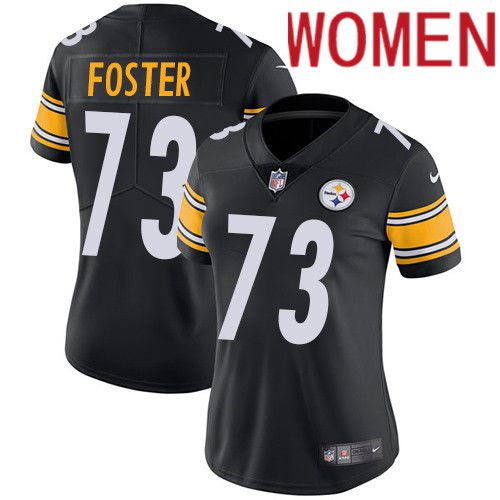 Women Pittsburgh Steelers #73 Ramon Foster Nike Black Vapor Limited NFL Jersey->women nfl jersey->Women Jersey